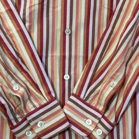 Martin Gordon Red and Pink Hued Stripped Shirt - Picture 2 of 7
